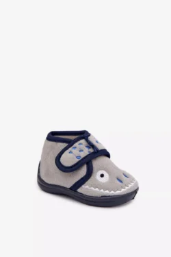 Vaikiškos šlepetės su lipduku, pilkos spalvos, Jeselle