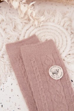 Moteriškos vilnos kojinės, smėlio spalvos