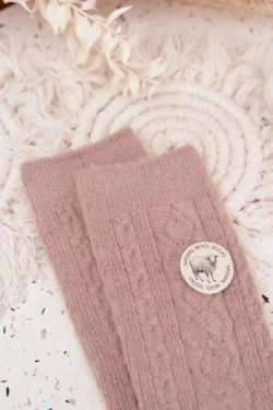 Moteriškos vilnos kojinės, smėlio spalvos