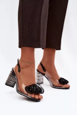 Elegantiškos basutės su kristalais D&A MR52-237 Juodos