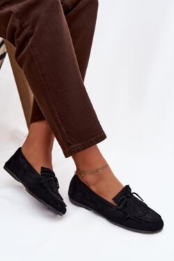 Moteriški mokasinai su kutais Juodi Janelisse