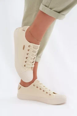 Kaip išmatuoti pėdos dydį? 3 patarimai kurie padės išsirinkti batus 9 Moteriški sportiniai bateliai „Big Star“ TT274004 Šviesiai smėlio spalvos