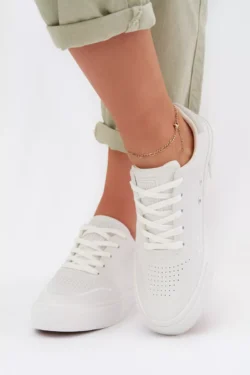 Kaip išmatuoti pėdos dydį? 3 patarimai kurie padės išsirinkti batus 12 Moteriški sportiniai bateliai „Big Star“ TT274008 Balti