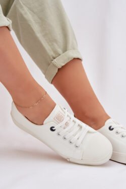 Moteriški ekologiškos odos sportiniai bateliai „Big Star“ TT274023 balti