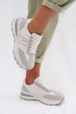 Moteriški sportiniai bateliai „Big Star TT274879 HI-POLY SYSTEM“ balti-pilki