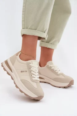 Moteriški sportiniai bateliai „Big Star TT274876 HI-POLY SYSTEM“ smėlio spalvos