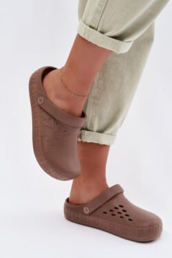 Moteriški putų Chodaki šlepetės Big Star TT274A085 Rudos