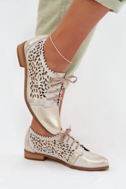 Odos ažūriniai moteriški batai Zazoo 3195 Gold