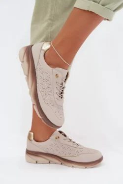 Odiniai moteriški tinkliniai sportiniai bateliai Sergio Leone SP-002 Pilki