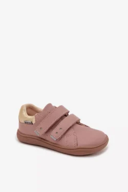 Bartek 8600355 rožiniai odiniai „barefoot“ stiliaus bateliai vaikams