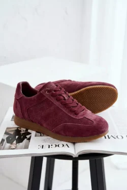 Raudoni BIG STAR SHOES natūralios zomšos kedai TT274227