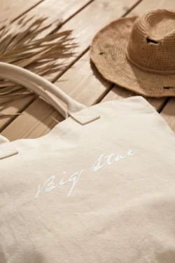 Medžiaginis shopper krepšys BIG STAR SHOES RR574237 šviesiai smėlinis