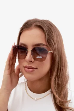 Bėrni be rėmelių akiniai nuo saulės su UV 400 filtru