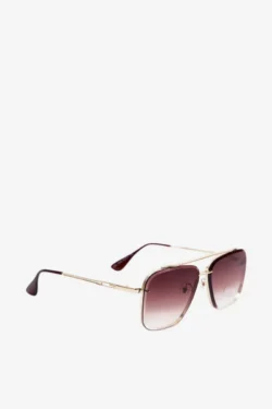 Aviator stiliaus saulės akiniai su UV 400 filtru rudi