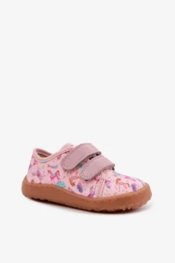 Vaikiškos barefoot šlepetės su vienaragiais Froddo Canvas G1700440-26, rožinės