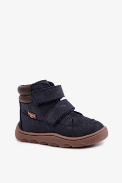 Natūralios odos vaikiški barefoot aulinukai FRODDO G2110150, tamsiai mėlyni