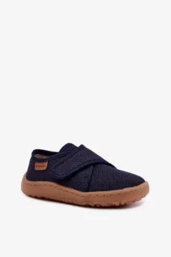 Vaikiškos berniukų šlepetės su lipduku, barefoot Froddo G1700438, tamsiai mėlynos