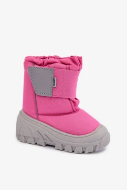 Pagrindinis-4 24 Mergaičių sniego batai su „Velcro“ užsegimu Bartek 11626012, rožiniai