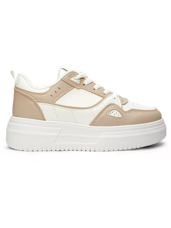 Baltos ir rox17Einx117s spalvos moterix161ki sportiniai bateliai su platforma 3