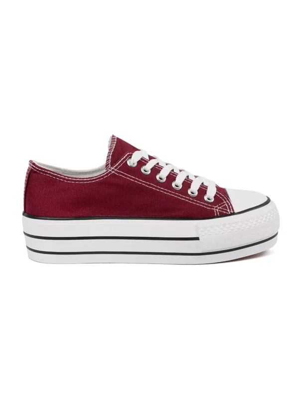 Bordo spalvos moterix161ki platforminiai bateliai