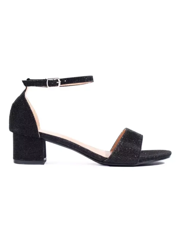 Elegantix161ki brokato sandalai x17Eema pakulne juodi 1