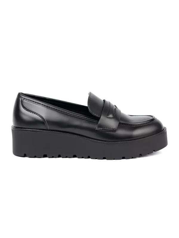 Elegantix161ki juodi mokasinai storu padu
