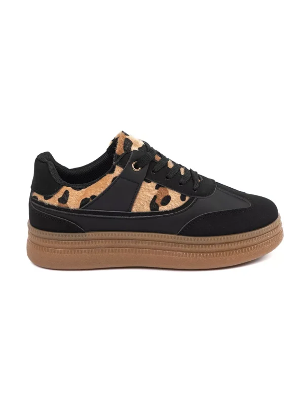 Moterix161ki juodi sportbax10Diai su leopardo rax161to intarpais
