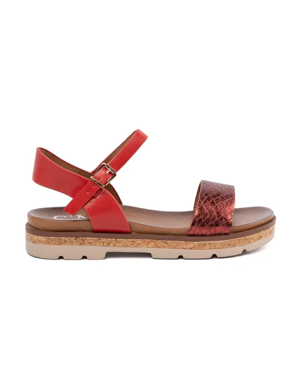 Moterix161ki raudoni sandalai su gyvatx117s odos dirx17Eeliu