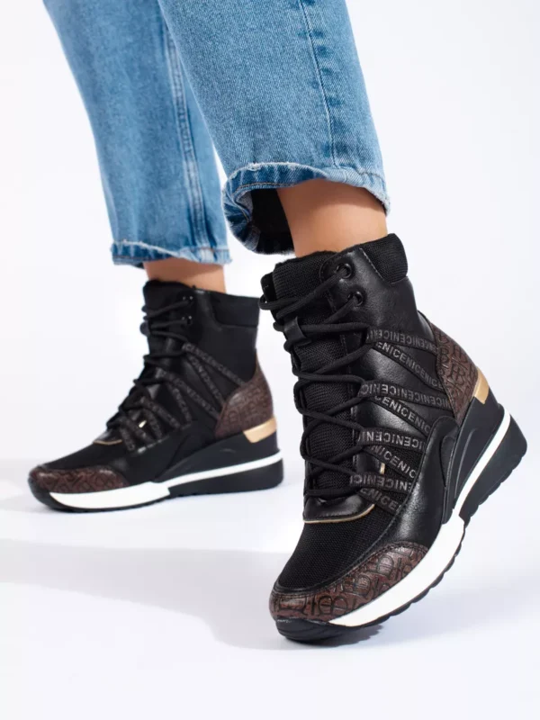 Moterix161ki sportiniai batai su kulnais Vinceza black