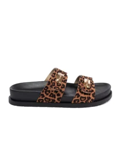 Moteriškos leopardo rašto šlepetės